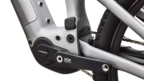 95227-02_LEVO-SW-CARBON-G4-SILDST-BLKPRL-CHRM_D5-MOTOR_DARK Specialized S-Works Turbo Levo 4 Carbon Electric Mountain Bike 2026