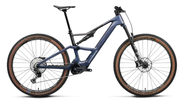 Orbea Rise SL M20 Carbon Lightweight Electric Mountain Bike Shimano SLX 2026 - Tanzanite Carbon View / Carbon Raw Matt