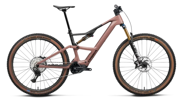 Orbea Rise SL M10 Carbon Lightweight Electric Mountain Bike Shimano XT Di2 2026 - Desert Rose / Carbon Raw Matt