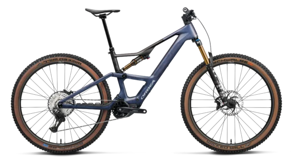 Orbea Rise SL M10 Carbon Lightweight Electric Mountain Bike Shimano XT Di2 2026 - Tanzanite Carbon View / Carbon Raw Matt