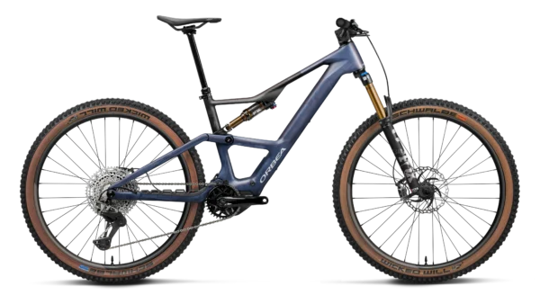 Orbea Rise SL M-LTD Carbon Lightweight Electric Mountain Bike Shimano XTR Di2 2026 - Tanzanite Carbon View / Carbon Raw Matt